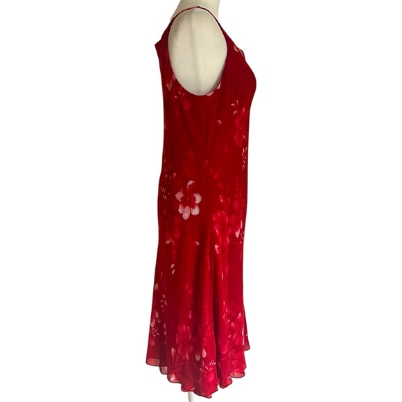 Jones New York Red Floral Slip Dress Size‎ 14 – Viscose Vintage Made in HK - Picture 5 of 10